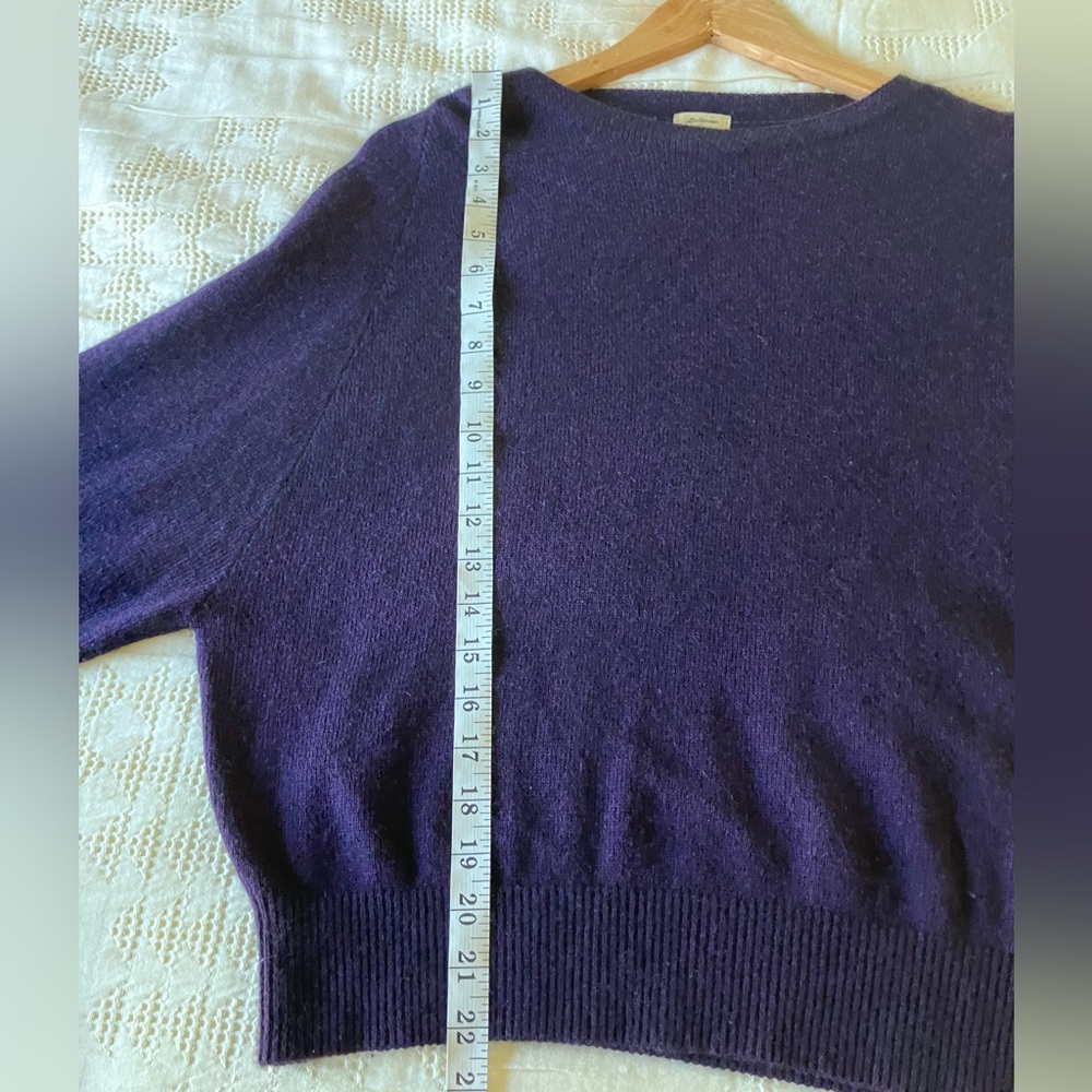 BELLEROSE Purple Boatneck Dolman Sleeve Light Weight Sweater Size 1 - Picture 7 of 10
